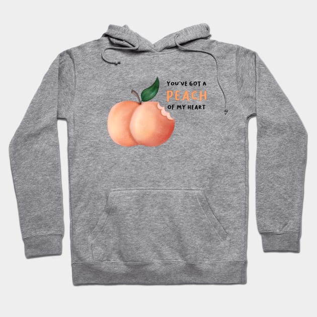 You’ve Got a Peach of My Heart Hoodie by Niina